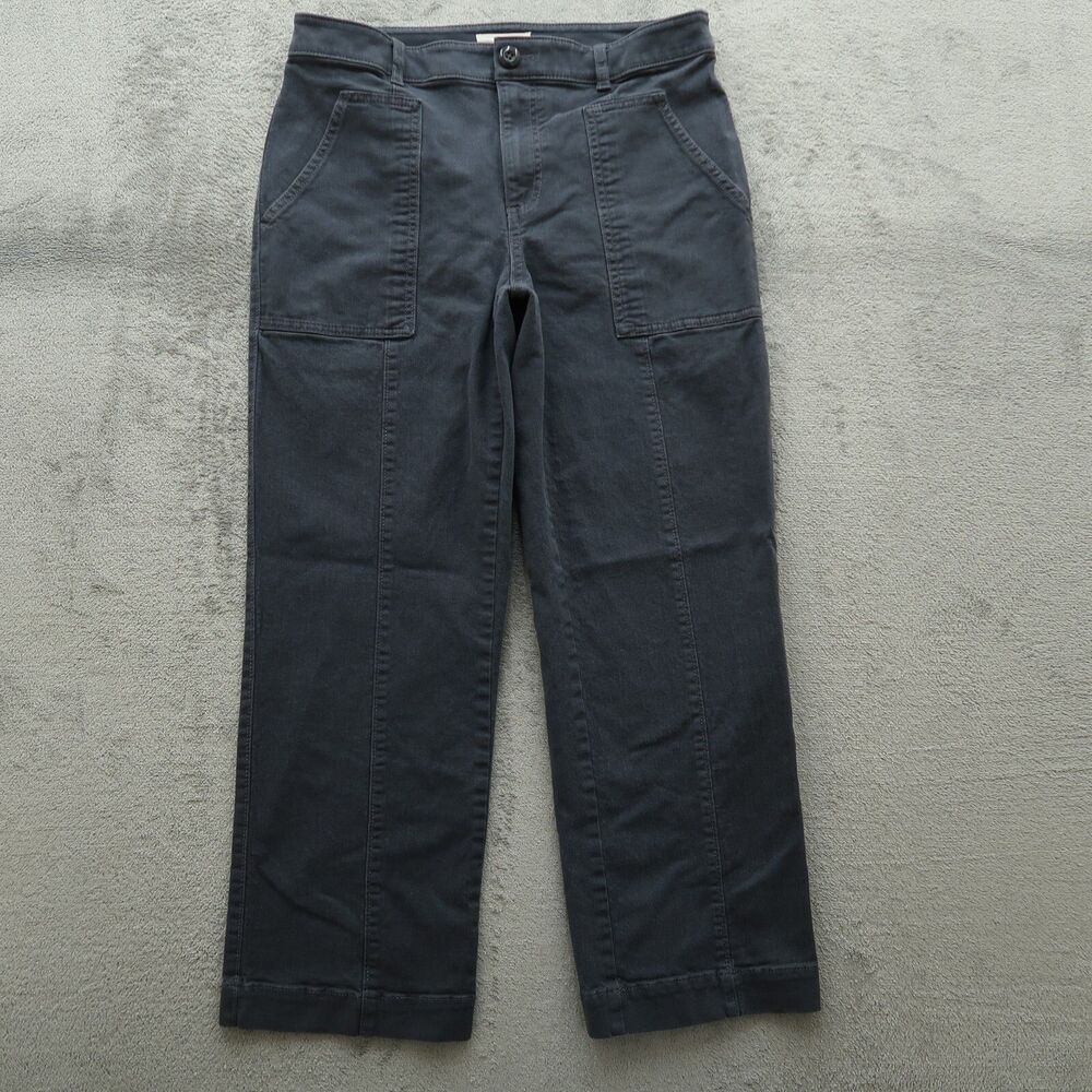Loft Jeans Women's Size 8 Gray Mid-Rise Straight Denim Pants 26.5" Inseam